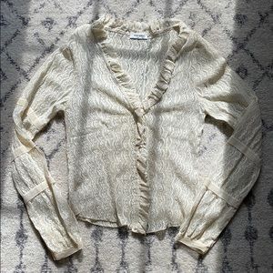 Antique Cream Lace Blouse